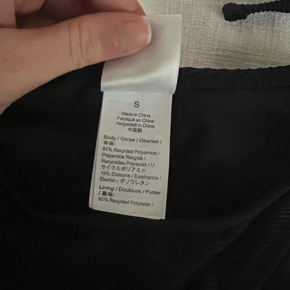 JCrew Ribbed Curved Waist Black Triangle Bikini Set Size S - Picture 3 of 5